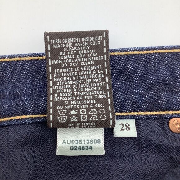 7 For All‎ Mankind Womens The Slim Cigarette Jeans Blue Size 28 - Picture 9 of 9
